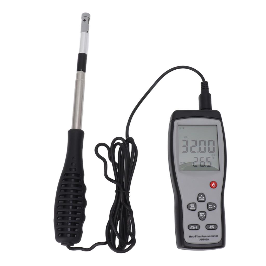 Hot Wire Anemometer Handheld USB Computer Communication Wind Speed Temperature Gauge with Thermal