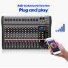 12-канальная микшерная консоль стереозвука, Bluetooth, USB-запись, компьютерное воспроизведение, фантомное питание, USB-цифровой аудиомикшер-усилитель