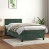3141392 vidaXL Divan Bed and Mattress Dark Green 80x200 Cm Velvet