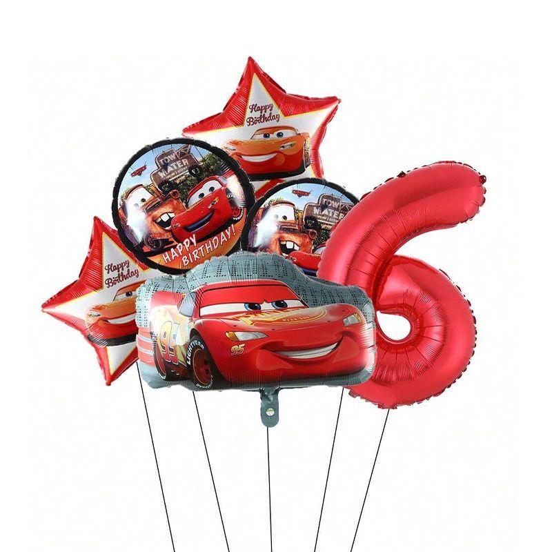 Aluminum Film Balloon Digital Birthday Set Racing Car Decoration Theme Children's Birthday Party Decoration