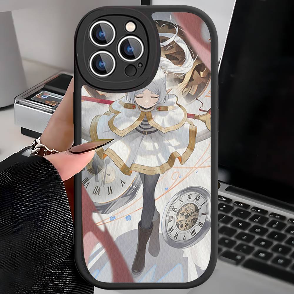 Аниме Фрирен Милый Кожаный Чехол Для Телефона Для IPhone 16 15 14 13 12 11 Pro Max Plus Ударопрочный Чехол