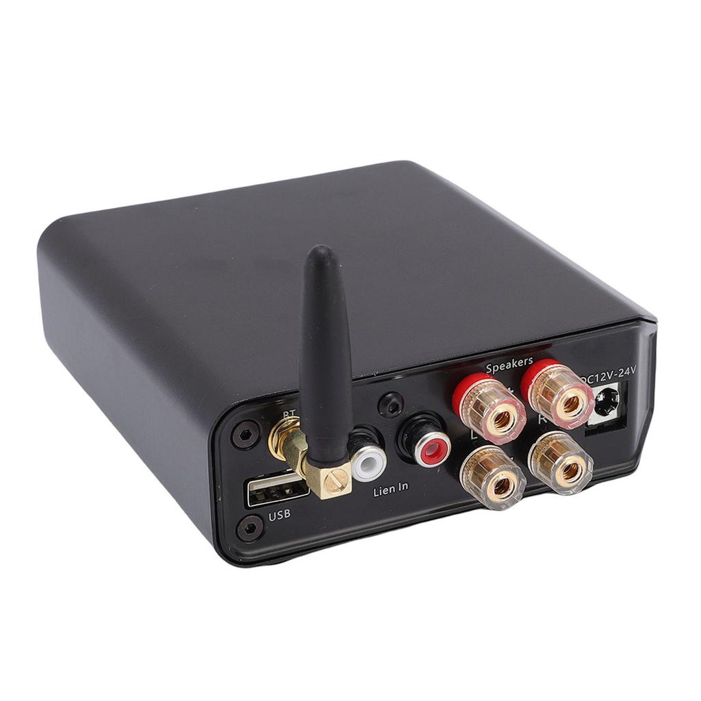Стереоусилитель Bluetooth 5.4 USB AUX Вход 2 канала 50 Вт x 2 Hi-Fi усилитель для MP3 WAV WMA APE FLAC Вилка США