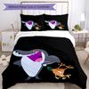 3pcs Zig & Sharko Bedding Set Duvet Cover Closure Includes 1 Duvet Cover & 2 Pillowcases, Soft and Comfortable for All Seasons.