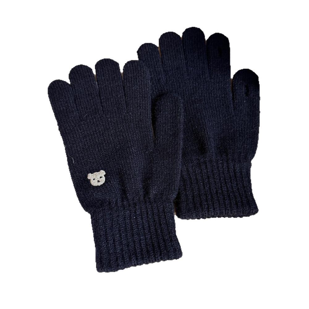 Protection From Cold Women Bow-knot Warm Gloves Touch Screen Knitted Gloves for Men and Women