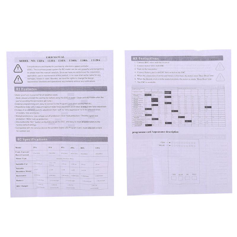 Водонепроницаемый 60A Бесколлекторный ESC Электрический регулятор скорости с встроенным BEC 5.8V / 3A для RC запчасти и аксессуара
