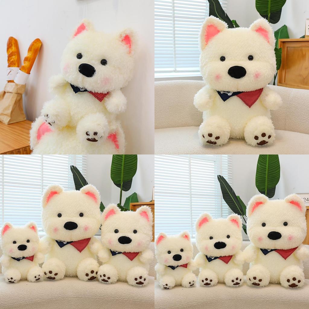 Adorable West Highland Terrier Plush Toy Soft Dog Stuffed Animal Perfect Birthday Gift
