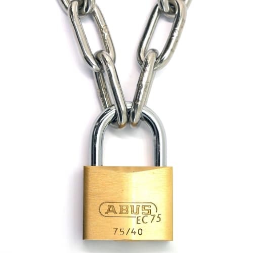 ABUS Brass Padlock EC75/40 KD Dimple Cylinder, Loose Number