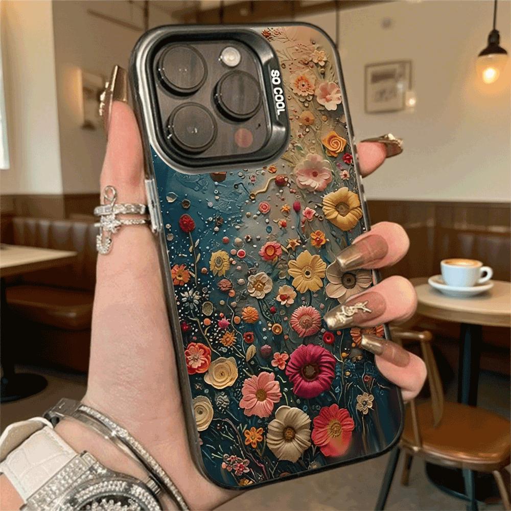 Текстурированный 3D Цветочный Чехол для Телефона для Redmi Note 15 14 13 12 11 10 9 Pro Plus Защита от Царапин Премиум Жесткий Чехол