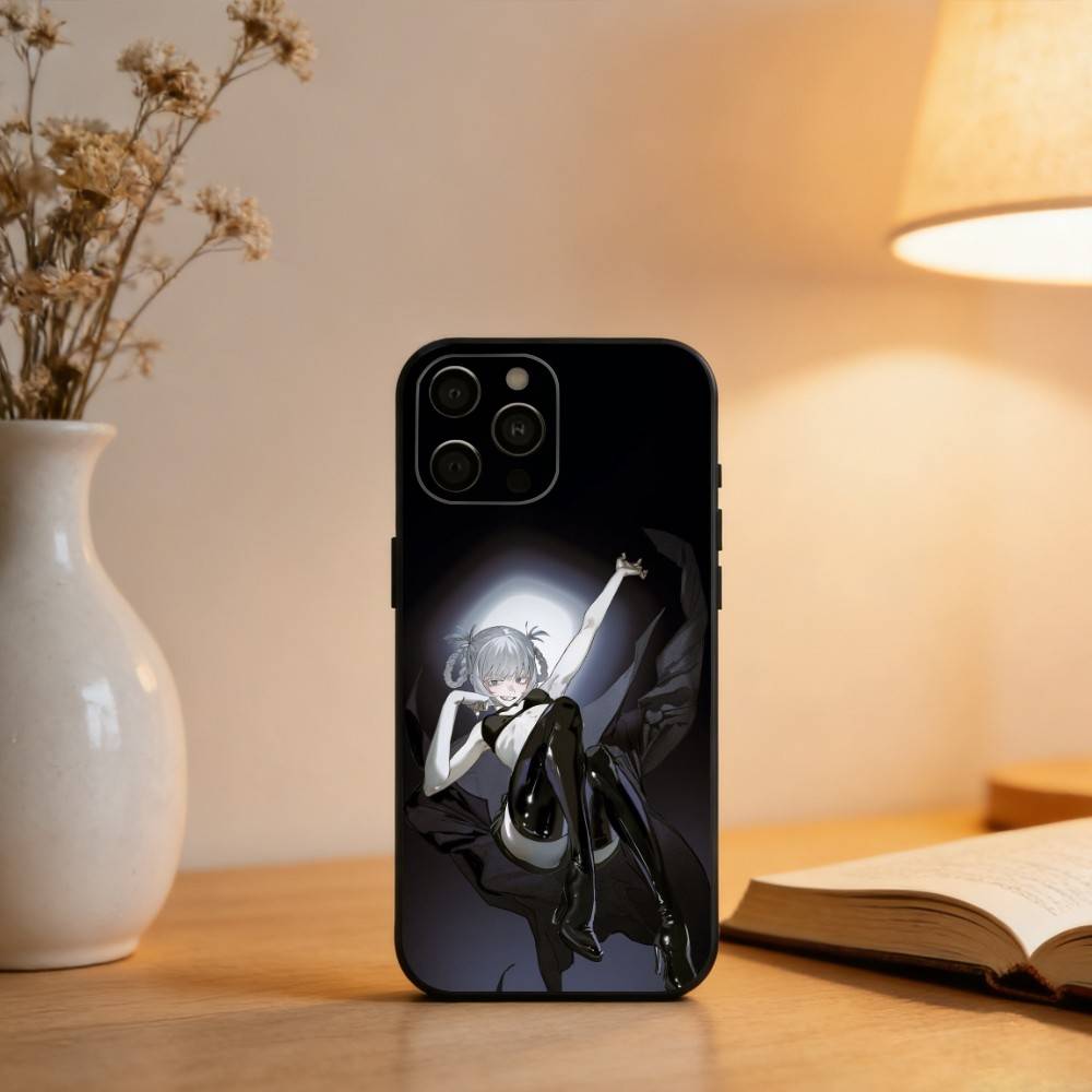Чехол для телефона N-Nazuna N-Nanakusa для iPhone 17,16,15,14,13,12,11 Plus,Pro Max,XS, Черный мягкий силиконовый чехол