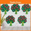 Peache Orange Banana Pear Apple Fruits Tree Felt Math Learning Board For Early Childhood Education Kids Gift
