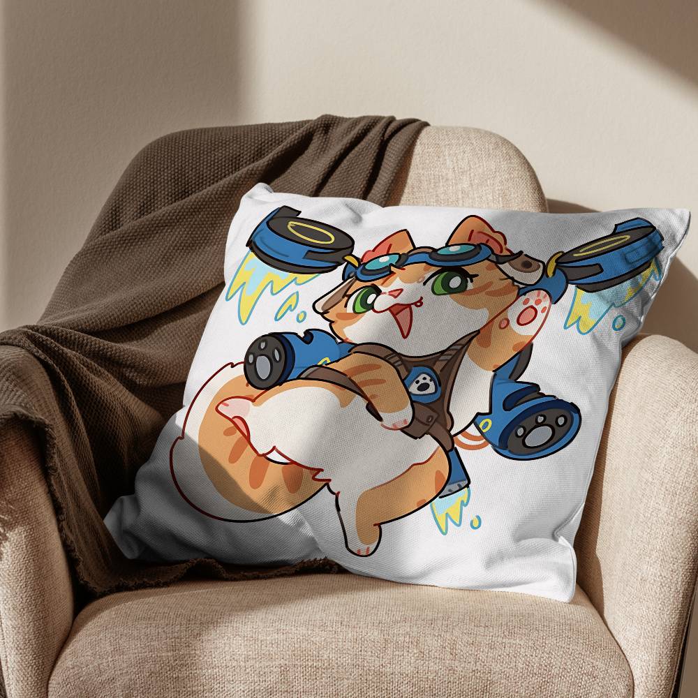 Игра Jetpack Cat Overwatch Sierra Sombra Наволочка Подходит Для Дивана Автомобиля Спальни Офиса Подушки Декоративная Наволочка