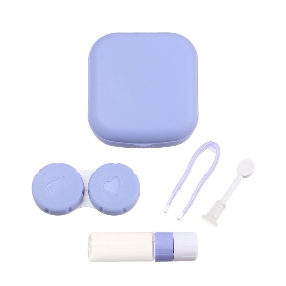 Easy Carry Travel Container Colorful Contact Lens Case Contact Lenses Box Mini Square with Mirror
