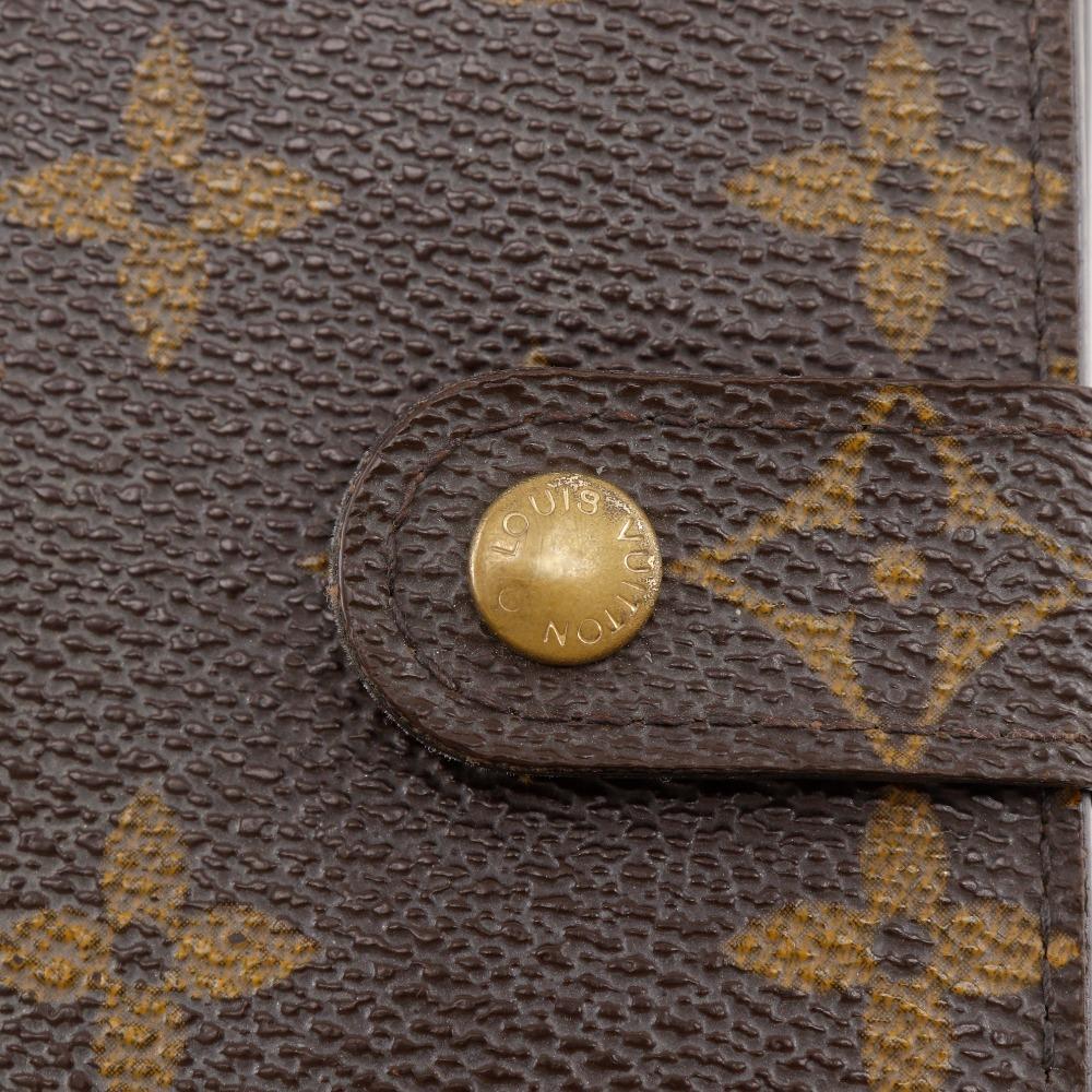 Louis Vuitton Compact Zip Bi-Fold Wallet M61667 Brown Monogram Canvas Unisex Used