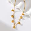 316L Stainless Steel Heart Love Pendant Necklace for Women Fashion New 18K Gold Plated Neck Chain Jewelry Collar Gift