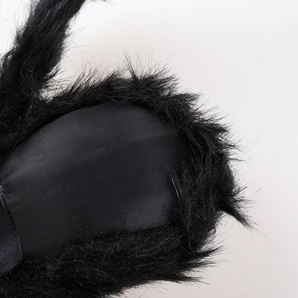 Giant Fake Spider Lifelike Halloween Posable Black Soft Hairy Fake Spiders Scary Decorations for