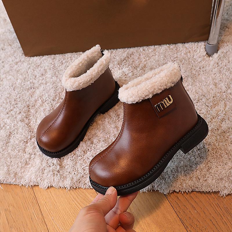 Классические простые модные стильные универсальные ботильоны принцессы из кожи