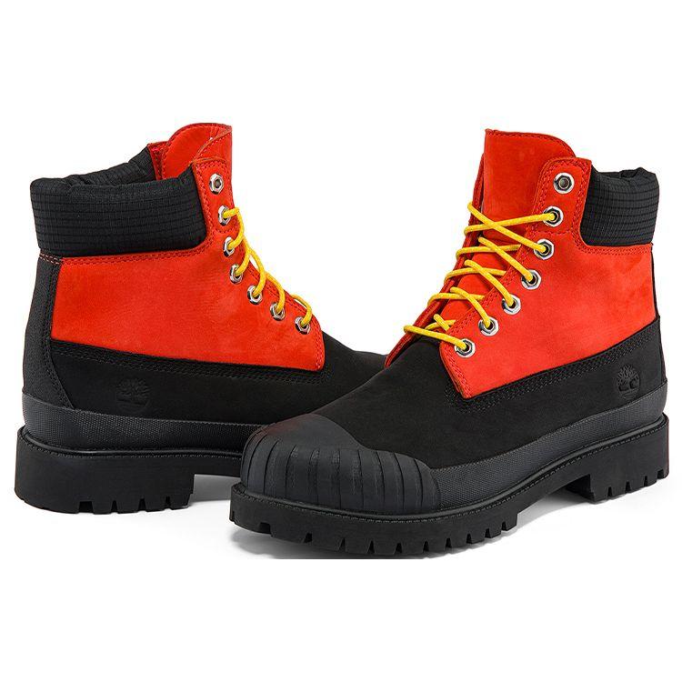 Timberland Outdoor Casual Short Waterproof Martin Boots Men Boots Orange Black A2KECW