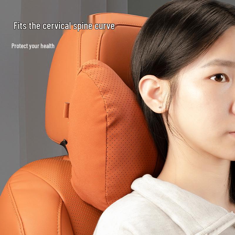 Car Headrest & Lumbar Support Pillow Set - 5-Piece Neck & Back Cushion for New Vehicles