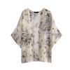 Women Chiffon Floral Print Kimono Loose Half Sleeve Shawl Cardigan Cover Up Tops
