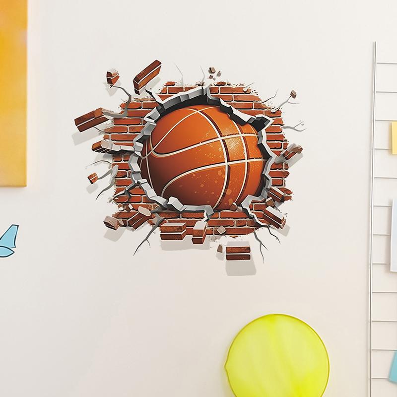 Баскетбол Наклейка на стену Спорт Спальня для мальчиков Искусство Наклейка на стену Детская комната Декор для детской