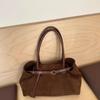Korean Retro Velvet Underarm Bag, Tote Shoulder Bag, Large Capacity Commuter Bag for Women