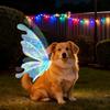 Регулируемые крылья для питомца, светящийся аксессуар для питомца, электрические крылья феи для собак, кошек, со светодиодной подсветкой, светящиеся для средних