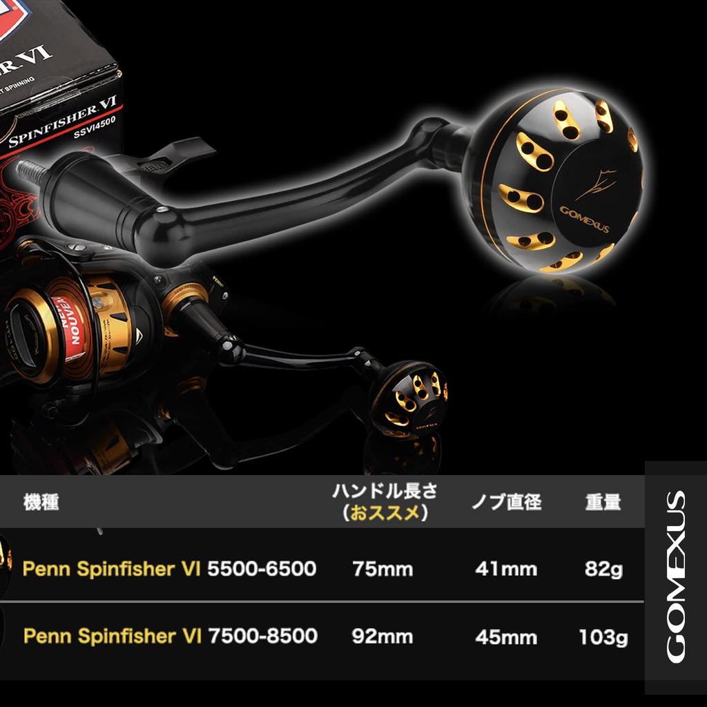 Ручка Gomexus Pen Handle LPB 92 мм с ручкой Penn Pen spinfisher Power Handle для спиннинговой катушки Slammer Saltwater Reel Custom Fishing Parts Aluminum No Caulk