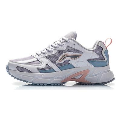 Li Ning Удобная Ткань Амортизация Нескользящая Износостойкая Дышащая Низкие Повседневные Беговые Кроссовки Женские ARLQ004-2
