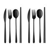 Hive Mind Nordic Style Cutlery Assortment Set (8 Pieces) - Spoon, Fork, Knife, and Chopsticks (Set of 4)