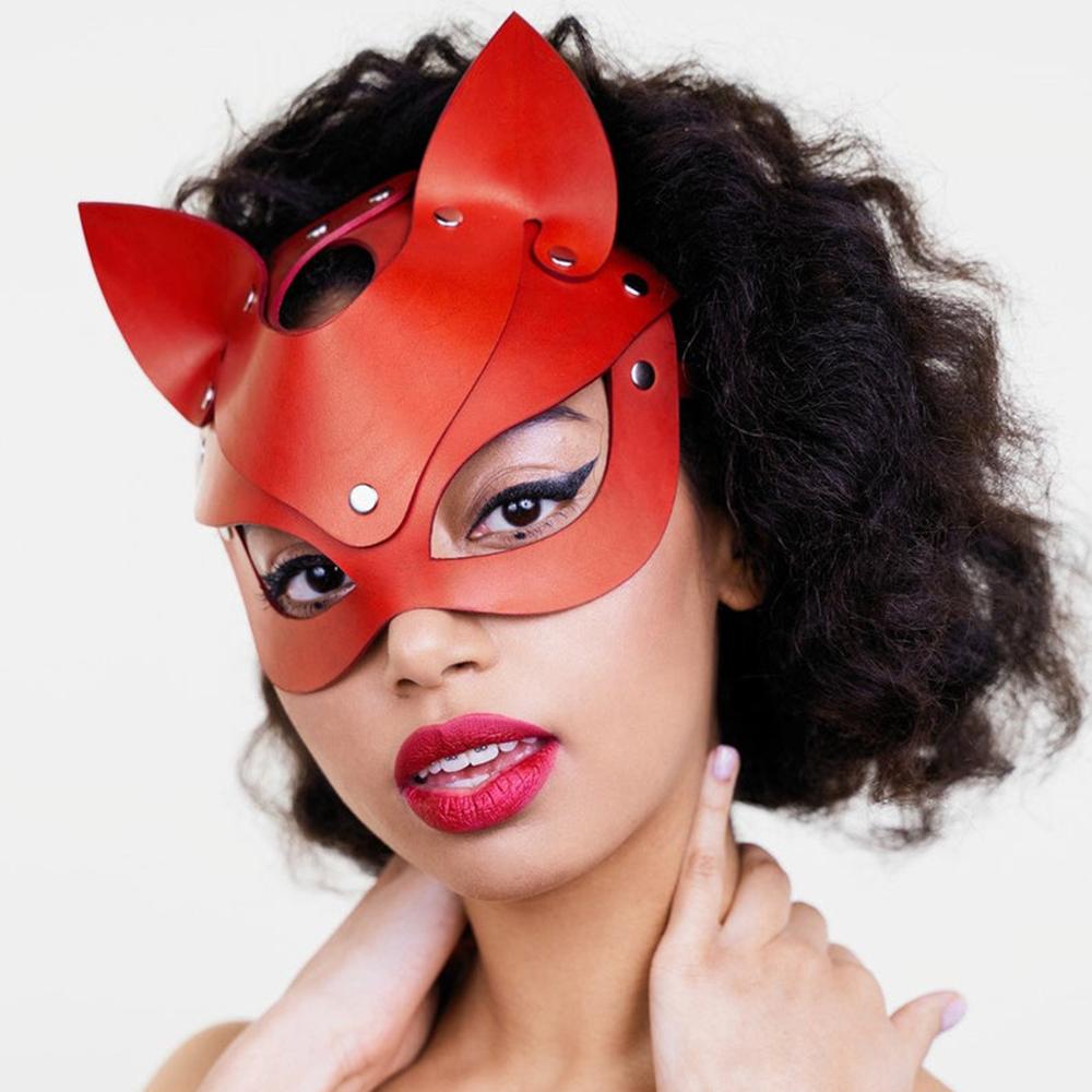 Fox Leather Eye Mask Role-playing Mask PU Sex Mask Eye Toys for Couples Adult Games Games Bondage Set BDSM