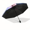 Princess Elsa Cartoon Umbrella, Portable 3-Fold Compact Umbrella, Suitable for Camping, Hiking and Travel, Ideal Easter Birthday Gift for Fa