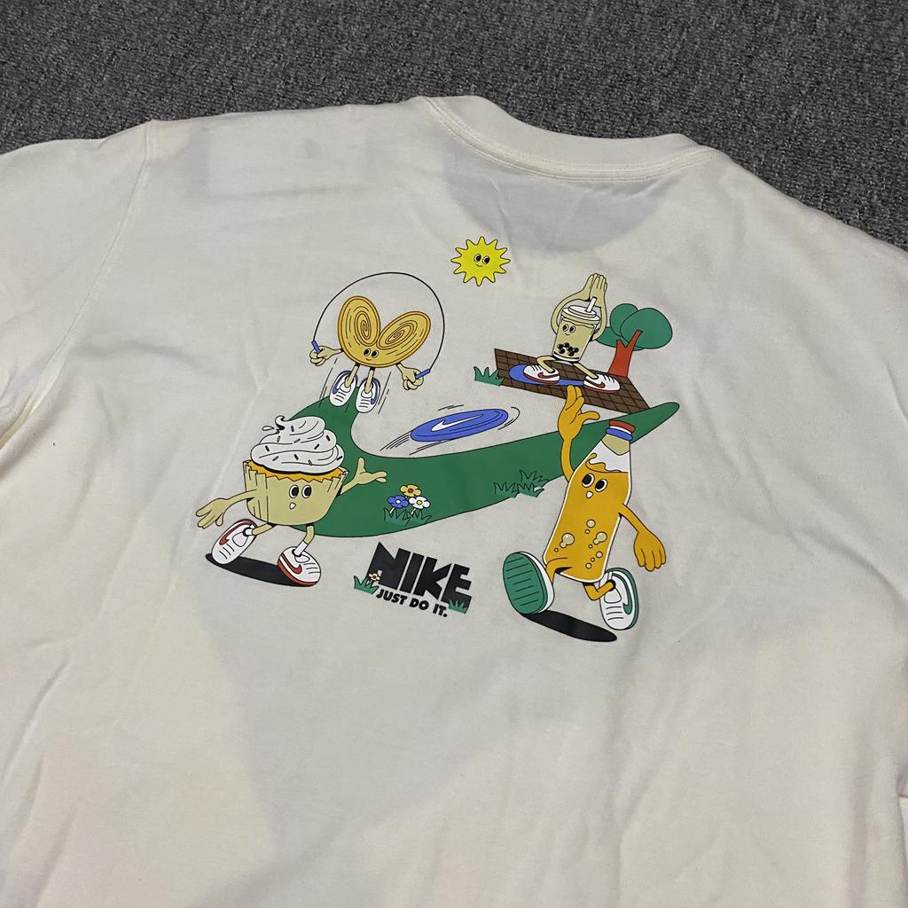Nike Круглый вырез, модный универсальный пуловер с длинным рукавом, мужская толстовка, белая FN0253-133