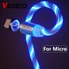 VAORLO Micro Glowing Charging Cable Magnetic Charging Cable 1M For Android Smart Phones Cable With Plug Lighting Charging Cable