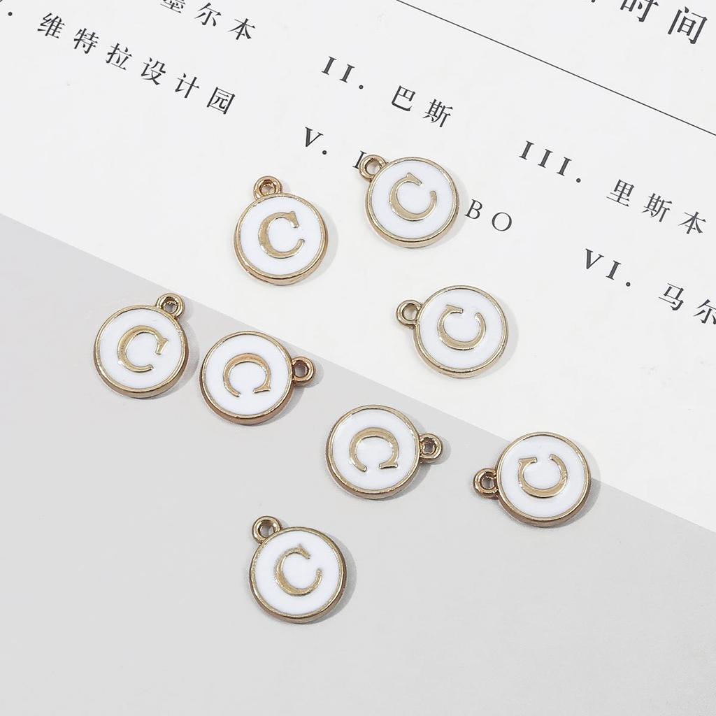 10 шт., металлическая эмаль, английские буквы, подвески, подвеска для самостоятельного изготовления ювелирных изделий, ожерелье, браслет, аксессуары