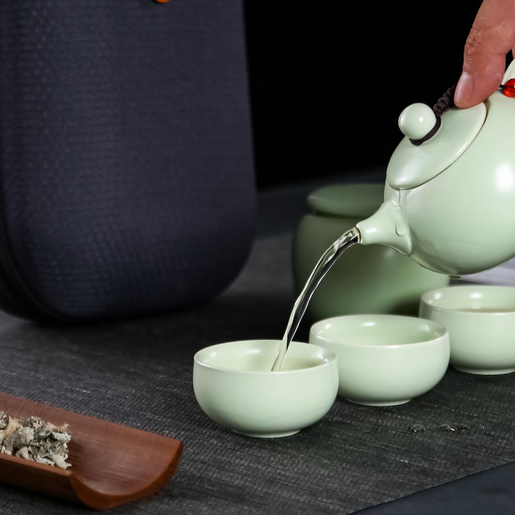 Dehua Kung Fu Tea Set Portable High-end Light Luxury Gifts Household Business Gift Set Printing