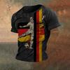 Vintage T Shirt For Men Retro German Flag Graphic Printed Football T Shirts Short Sleeve Tee O-Neck Oversized Male Clothing Tops
