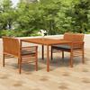 VidaXL 3-piece Outdoor Dining Set and Cushions Solid Acacia3120458