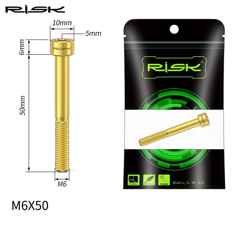 Rainbow Gold Titanium Bolts Taper Head Allen Key Bolts Durable Fixing Bolts  Bicycle Headset
