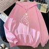 Womens Sweatshirts "Hand Heart" Printing Home Casual Hoodies Pullover Tops Autumn Winter Clothing