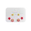 Festive Bell Pendant Earrings Chinese Style New Year Earrings Jewelry Red Little Lion Earrings