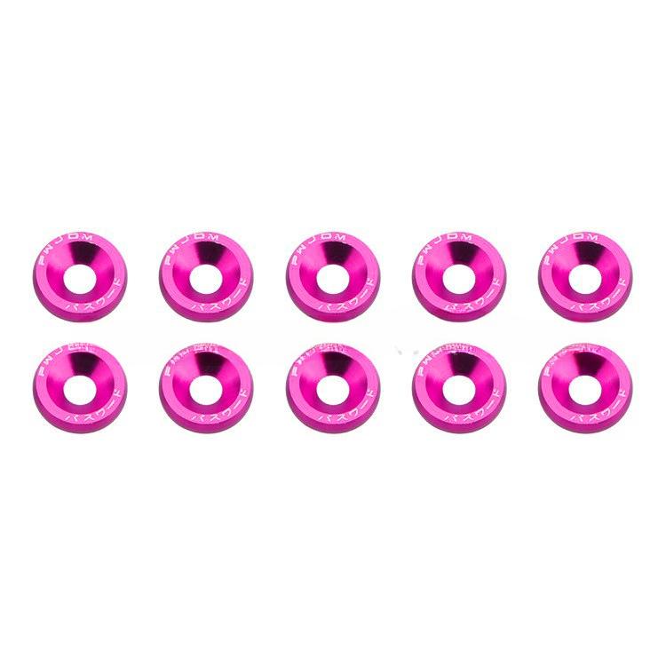 10 PCS M6 Car Modified Fasteners Fender Washer Bumper Engine Concave Screws Fender Washer License Plate Bolts Car Styling Gasket