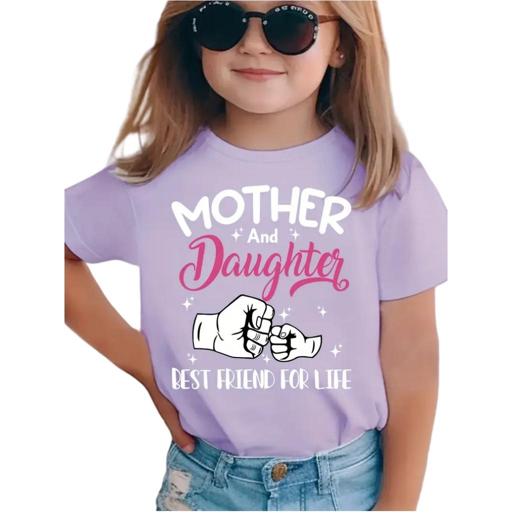 Розовый Топ для Девочки Детская Футболка Летняя Одежда для Малышей Дышащая Милая Одежда для Мальчиков Повседневный Топ с Коротким Рукавом и Круглым Вырезом Юниорская Футболка