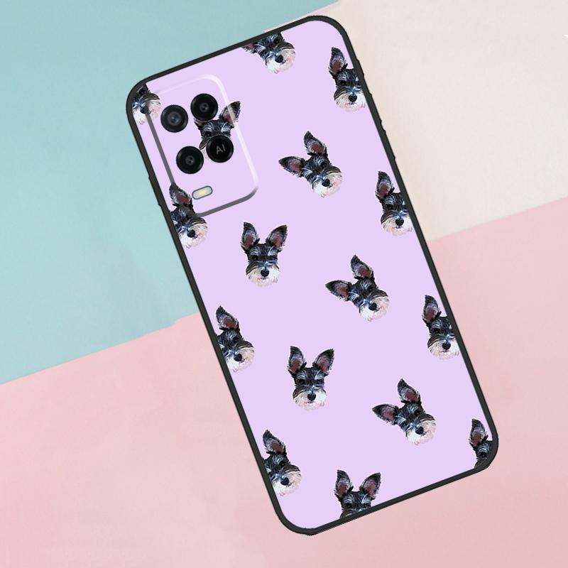 Schnauzer Puppy Dog For Oppo A40 A60 A80 A18 A38 A58 A78 A98 A79 A16 A76 A96 A15 A74 A94 A54 A77 A17 Phone Case