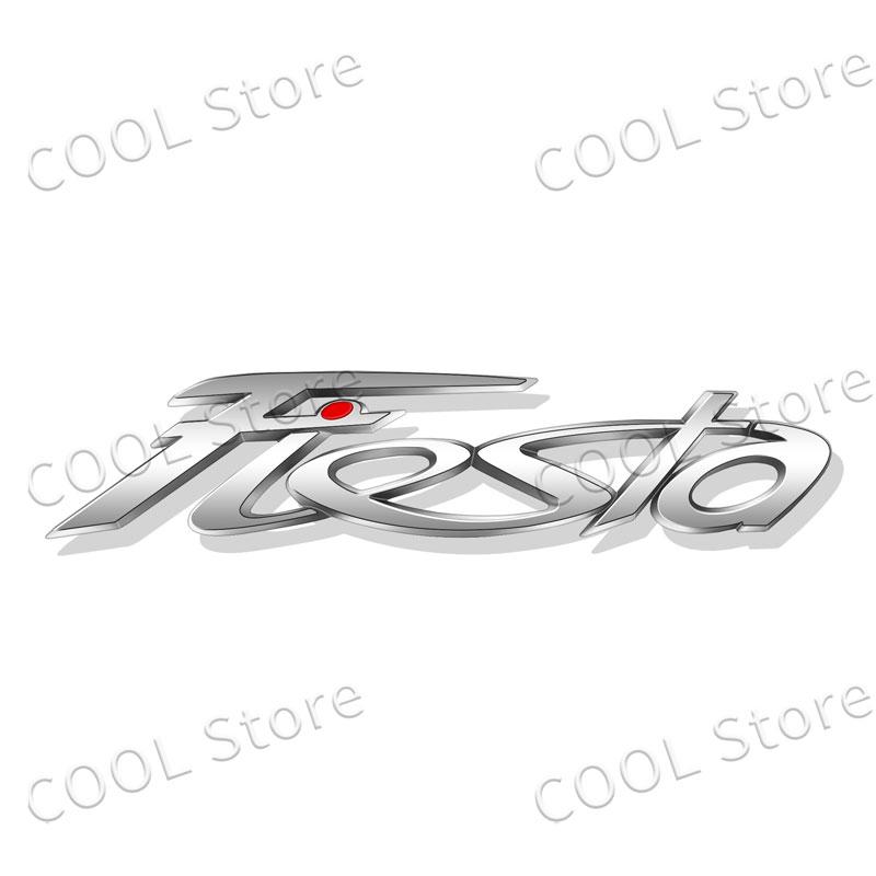 3D Chrome Fiesta Metal Letter Logo Car Styling Side Fender Tail Trunk Decal Sticker Badge For Fiesta Emblem MK3 MK4 MK5 Accessorie