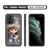 Cute Cartoon Girl Phone Case for iPhone 14 13 12 11 Pro Max Samsung Galaxy S20 FE A52 S23 Infinix Slim Matte Back Cover Lens Protection Cases