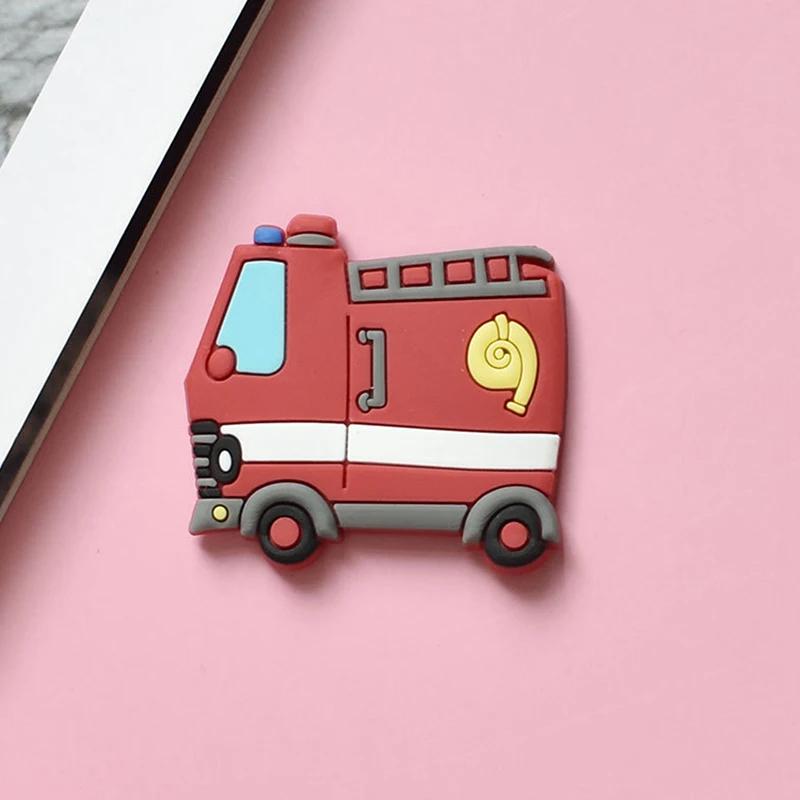 6 шт. Креативные мультяшные магниты на холодильник в виде машинок для детей, маленькие, магнитные, магниты на холодильник, магниты с транспортом