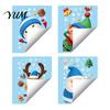 Holiday Window Decals Christmas Stickers Static Cling, Santa/Reindeer/Snowmen/Elves Print, Waterproof Decorative Gifts for PVC Decal Glass Windows And