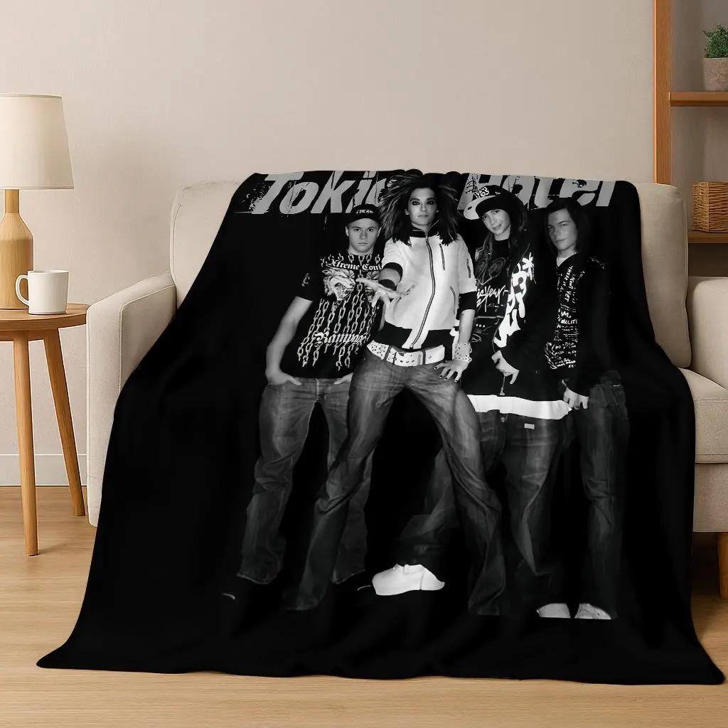 Модное Арт Фланелевое Одеяло Tokio Hotel Билл Том Каулитц, Уютное Мягкое Пледное Одеяло для Дома Спальни Кровати Дивана, Подарок