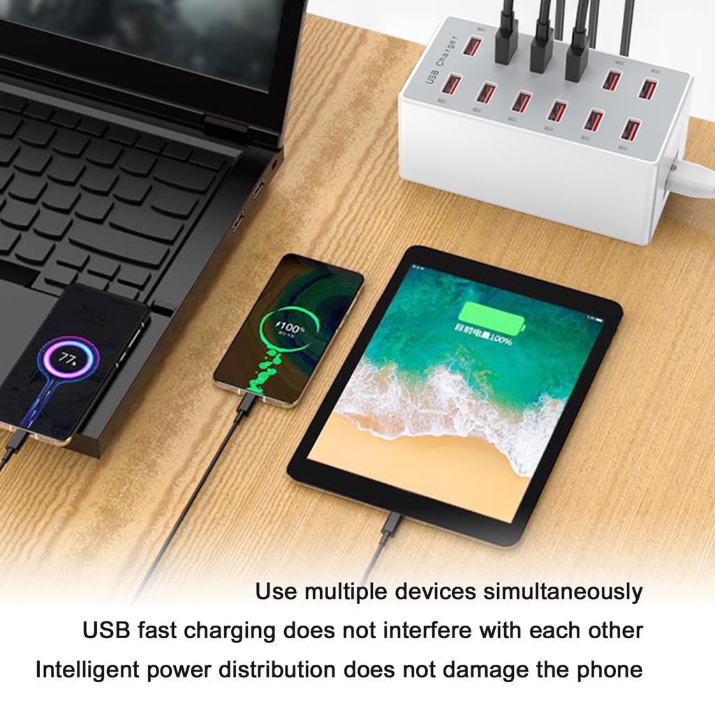 12 портов USB зарядные станции 110-240 В USB зарядные устройства многофункциональная зарядная розетка для нескольких