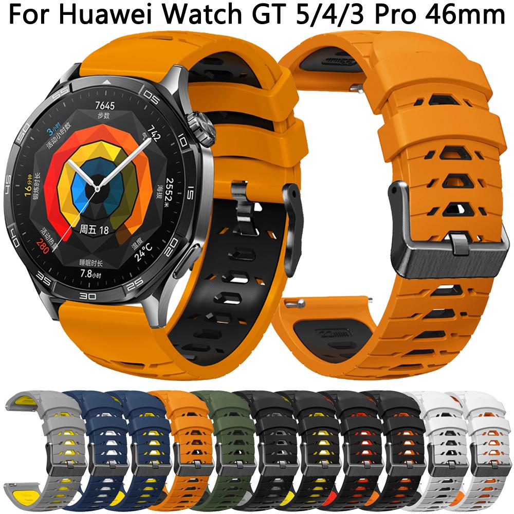 Ремешок 22 мм для Huawei Watch GT 5/4/3/2 Pro, силиконовый ремешок 46 мм для HUAWEI GT5/GT4/GT3/GT2 Pro, браслет, ремешок для часов Correa.